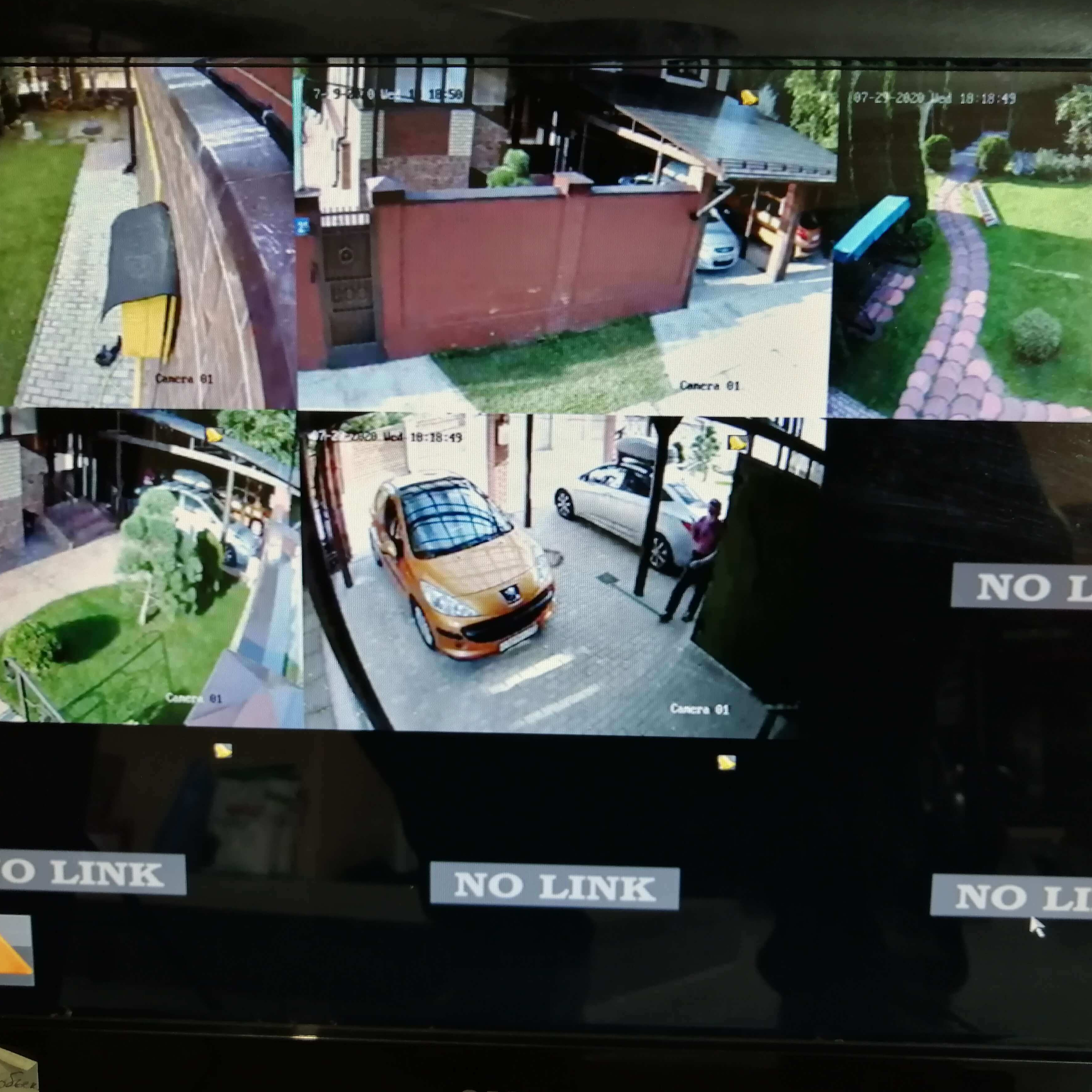Пример видеонаблюдения на экране монитора